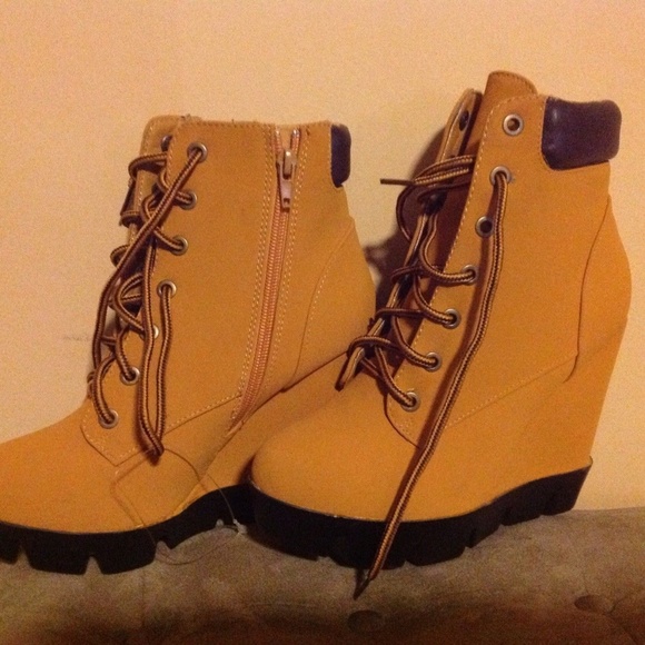 bamboo platform combat boots